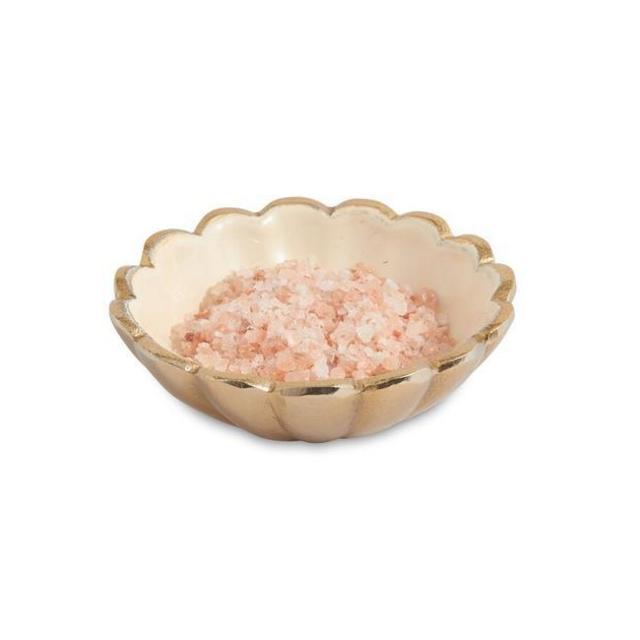 Peony 4" Petite Bowl Gold Snow