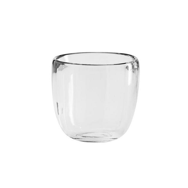 Modern Glass Tealight Candle Holder, Clear, Set of 3