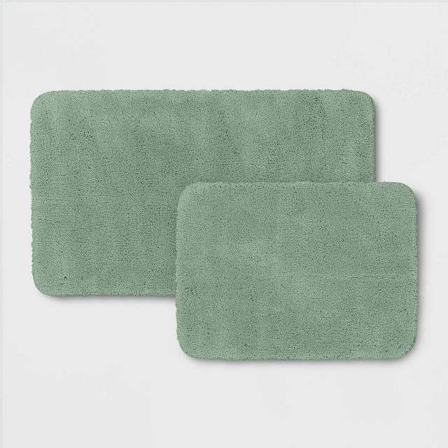 2pk Performance Bath Rug Set Green - Threshold™