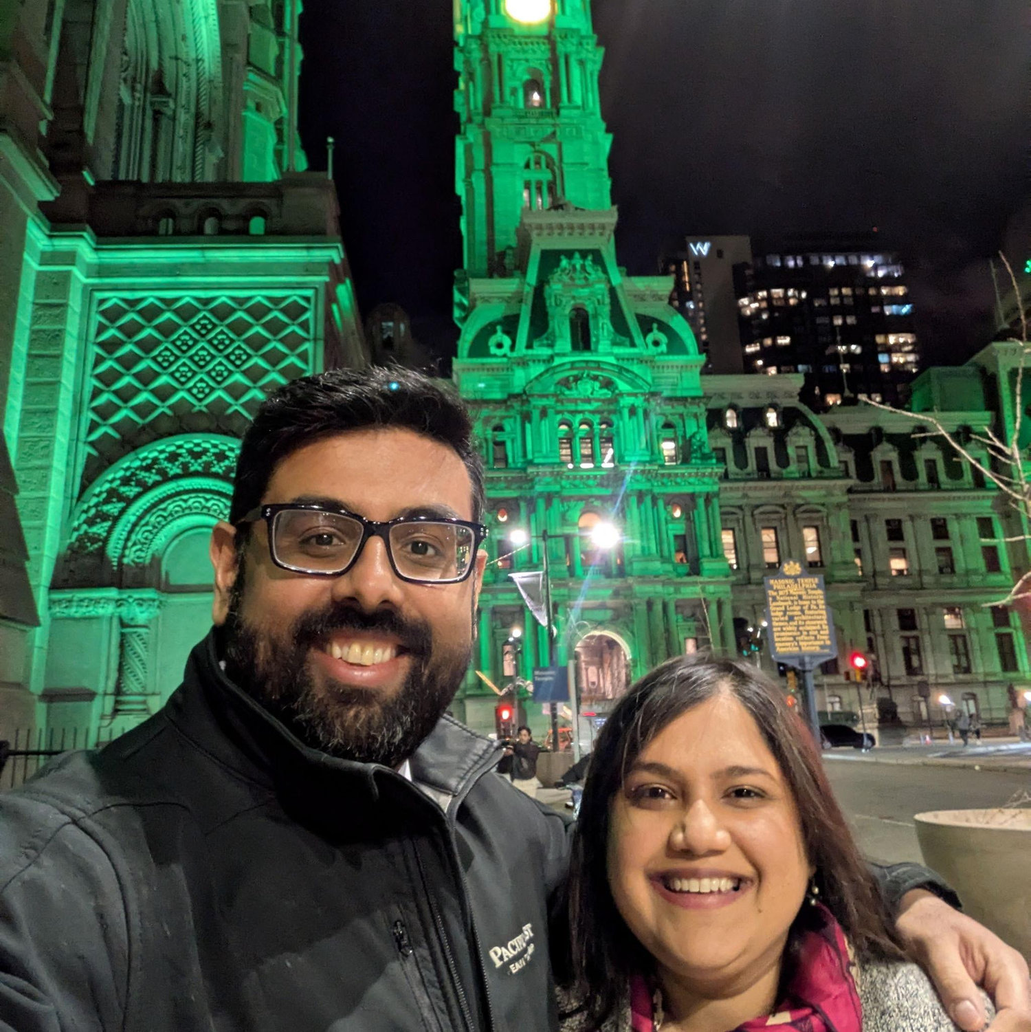 Philadelphia City Hall rooting for the Eagles!