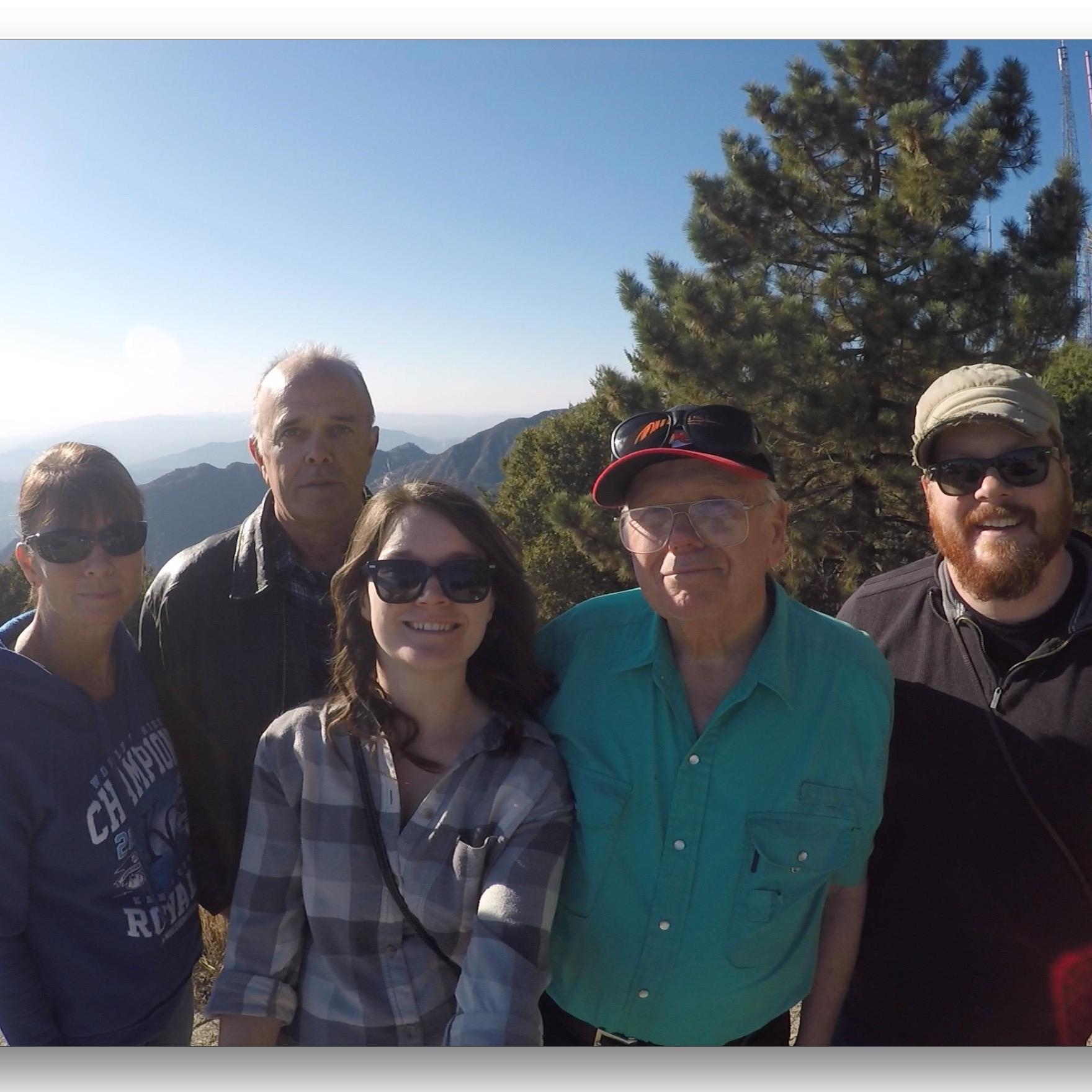 Showing Grandpa the mountain views in LA. November 2016