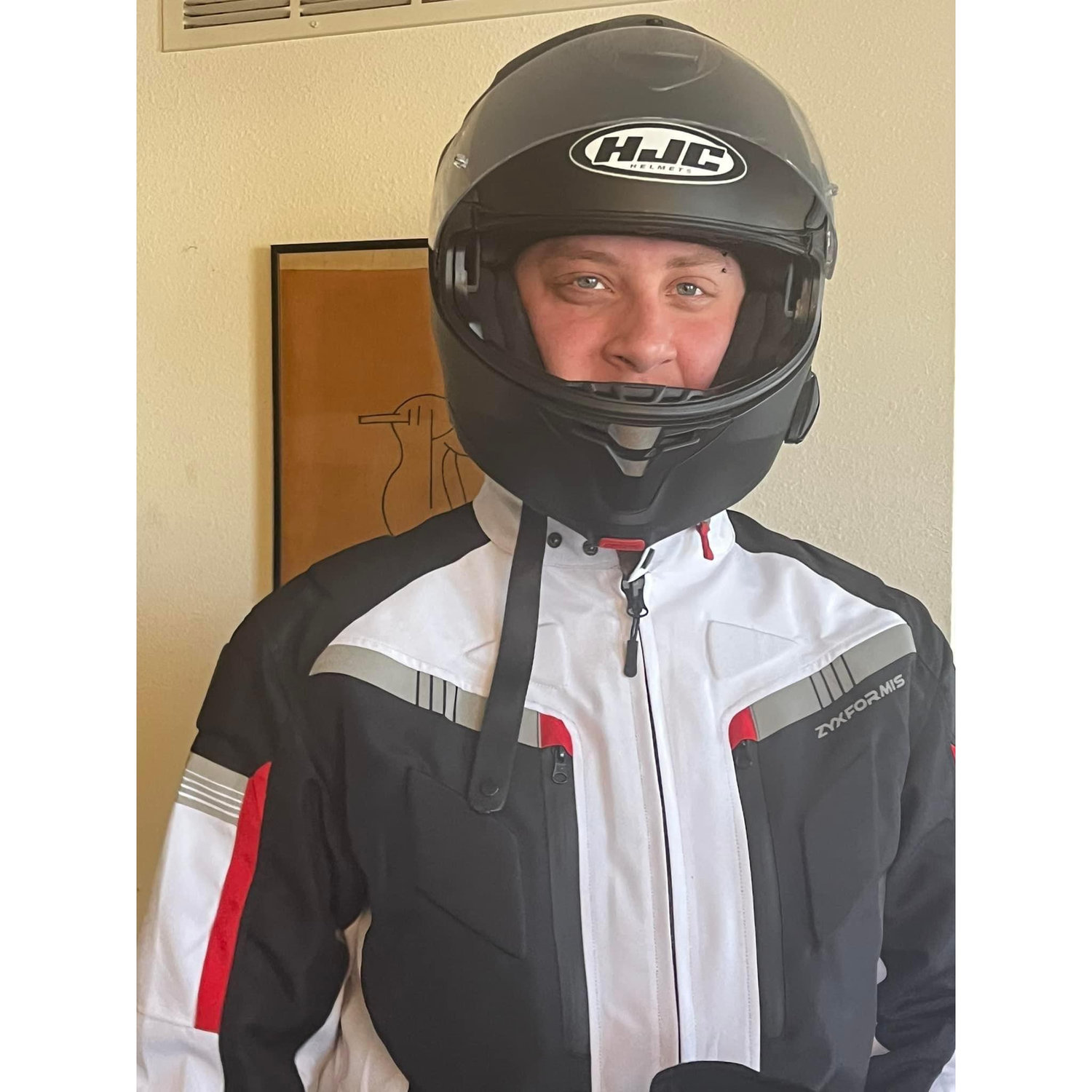 Getting ready for a motorcycle ride
