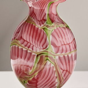 Red Art Glass Vase