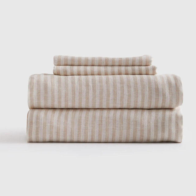 European Linen Stripe Sheet Set | Quince