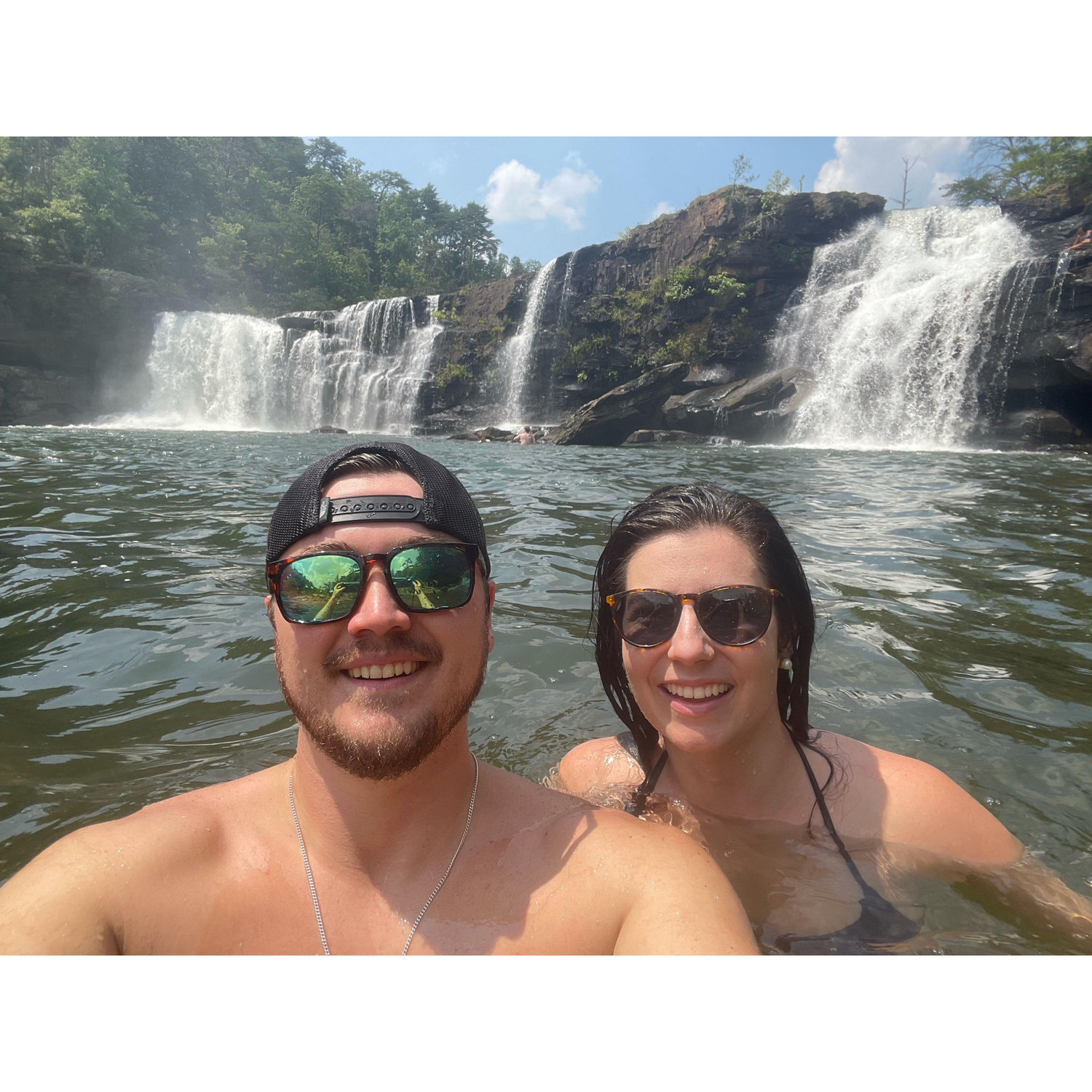 Little River Canyon, enjoying a quick swim on our way to SandRock for outdoor rock climbing