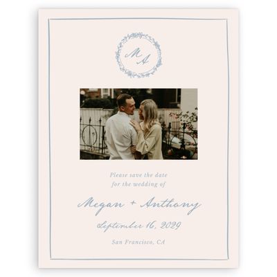 Beige Simple Wedding Digital Save the Date - Violet Photo
