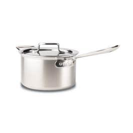 All-Clad D5 Stainless 4 Quart Sauce Pan with Lid