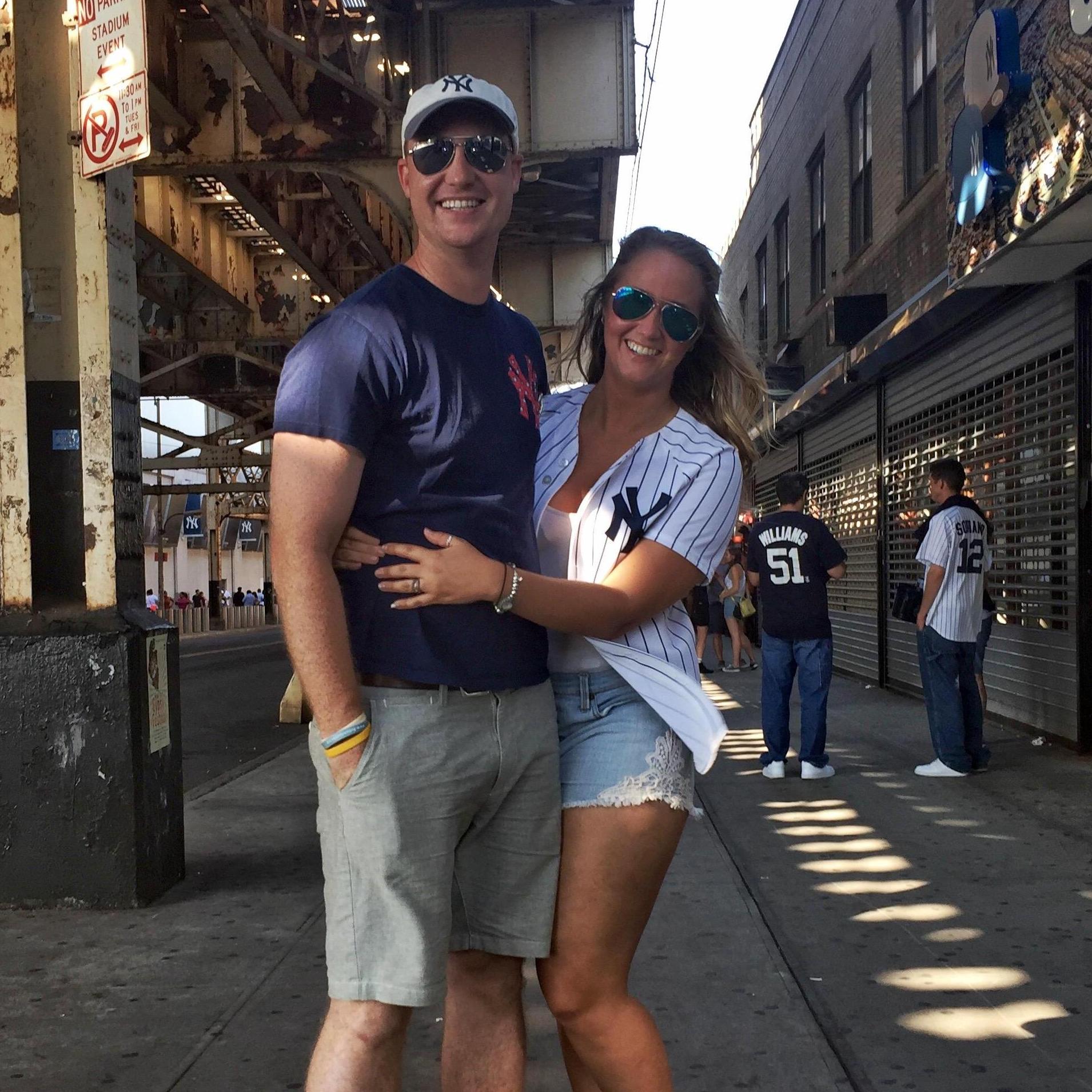 2016: Our first Yankees game as a couple