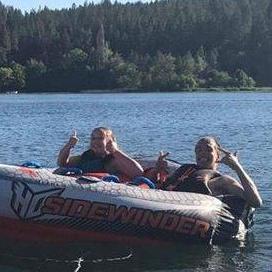 Rachael and Brucel; At the Lake near Tim's house (2017).