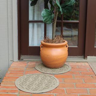 WaterHog Flower of Life Indoor/Outdoor Plant Trivet, Set of 2