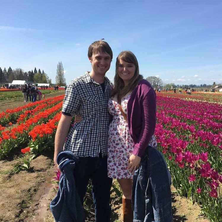 At the tulip festival in Oregon