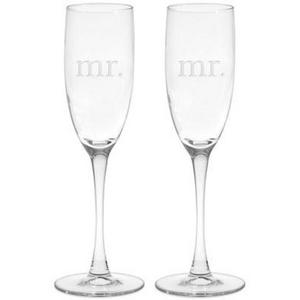 Culver - Mr. & Mrs. Champagne Flutes, Set of 2