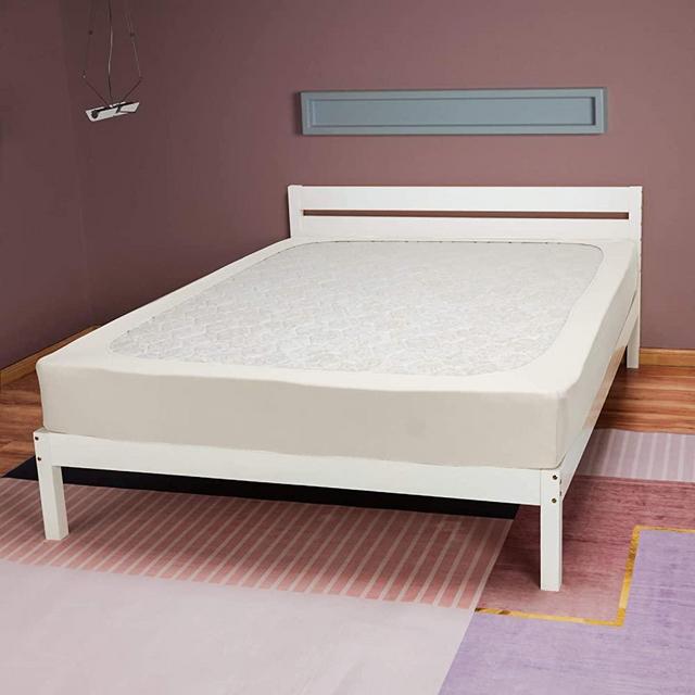 Barossa Design StretchWrap Box Spring Cover - 4 Way Stretch Jersey Knit & Snug Fit, Ultra Soft, Wrinkle Free, Replacing Bed Skirt for Hotel and Home - King, Beige