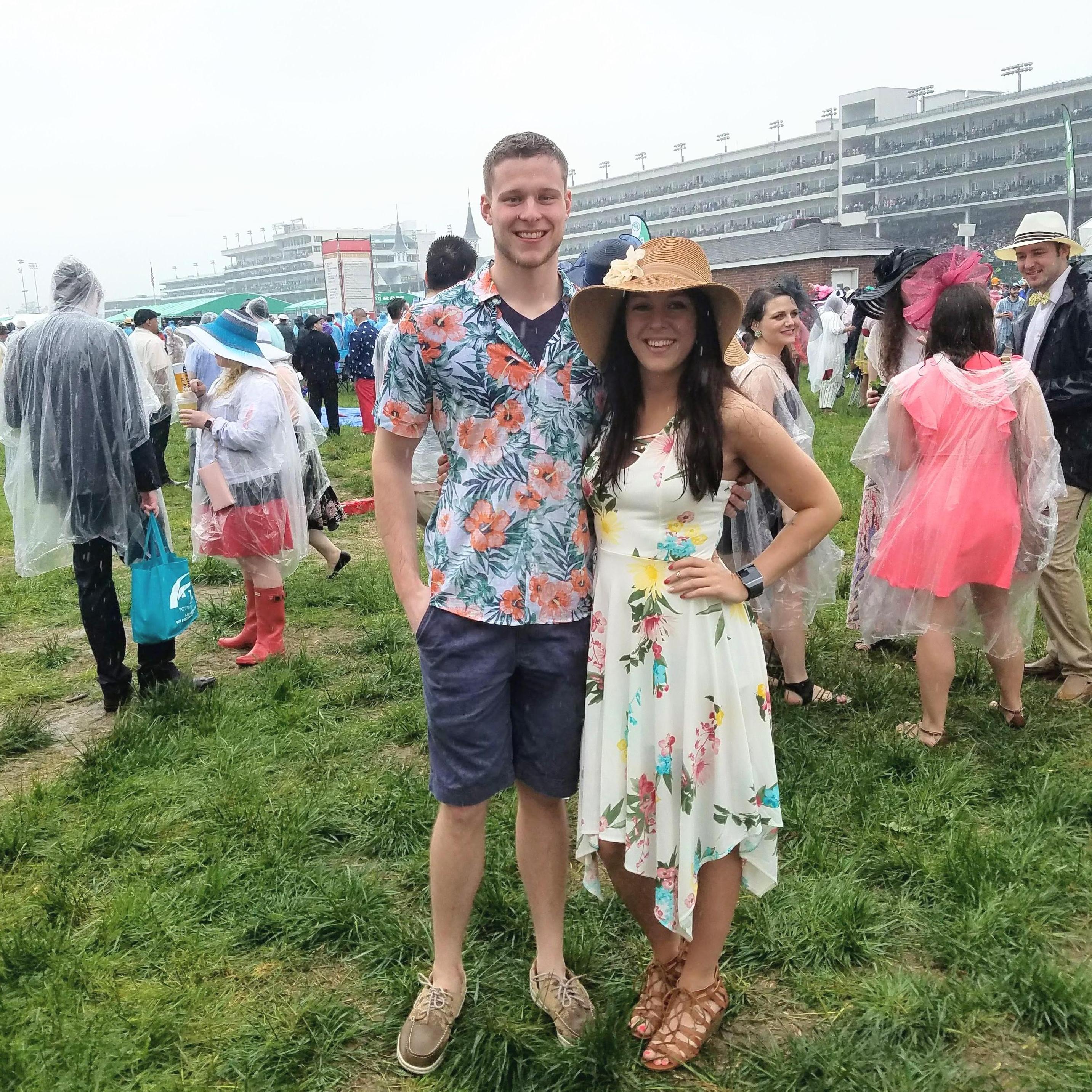 Absolutely drenched at the Kentucky Derby.