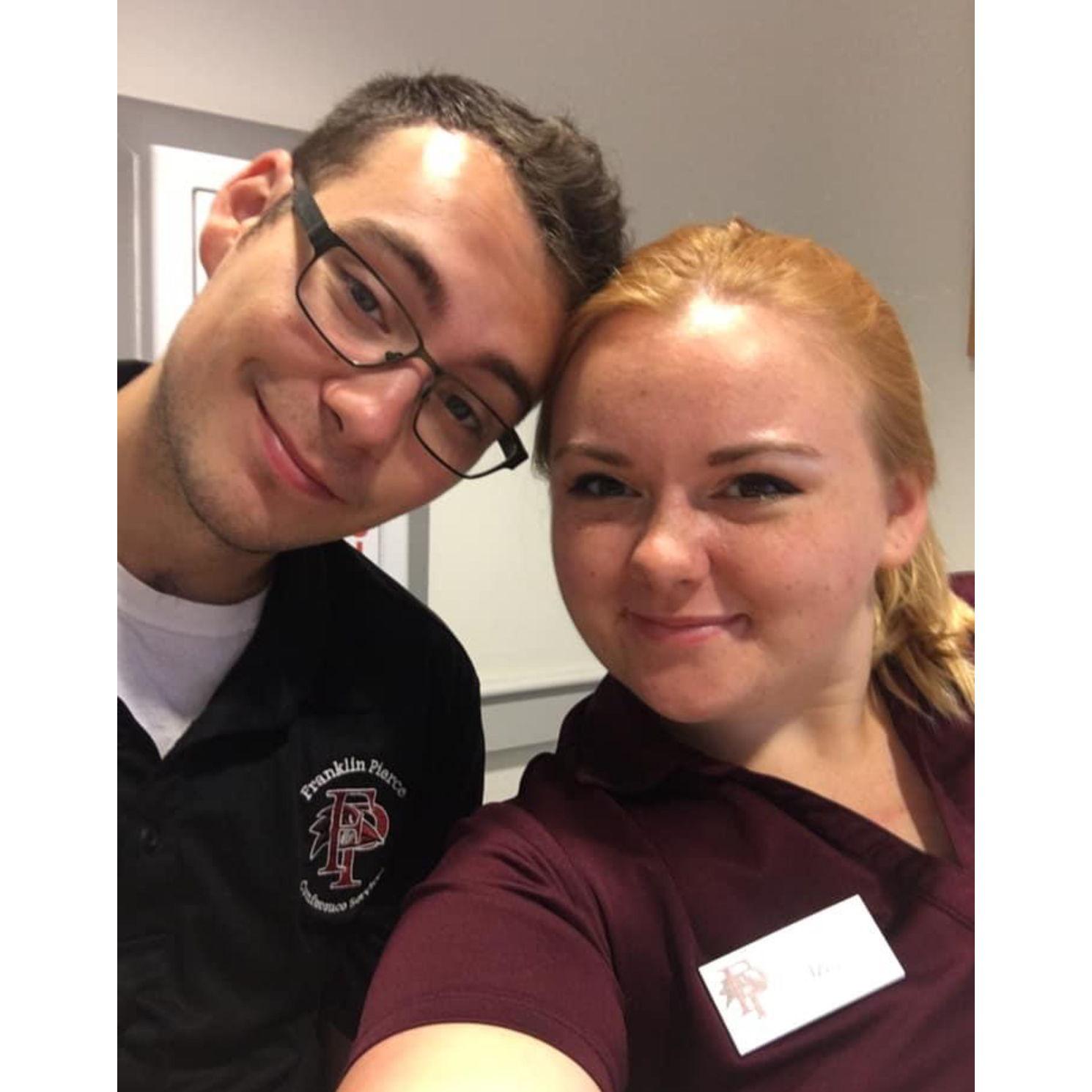 Summer 2019: We worked Conference Services together at Franklin Pierce University