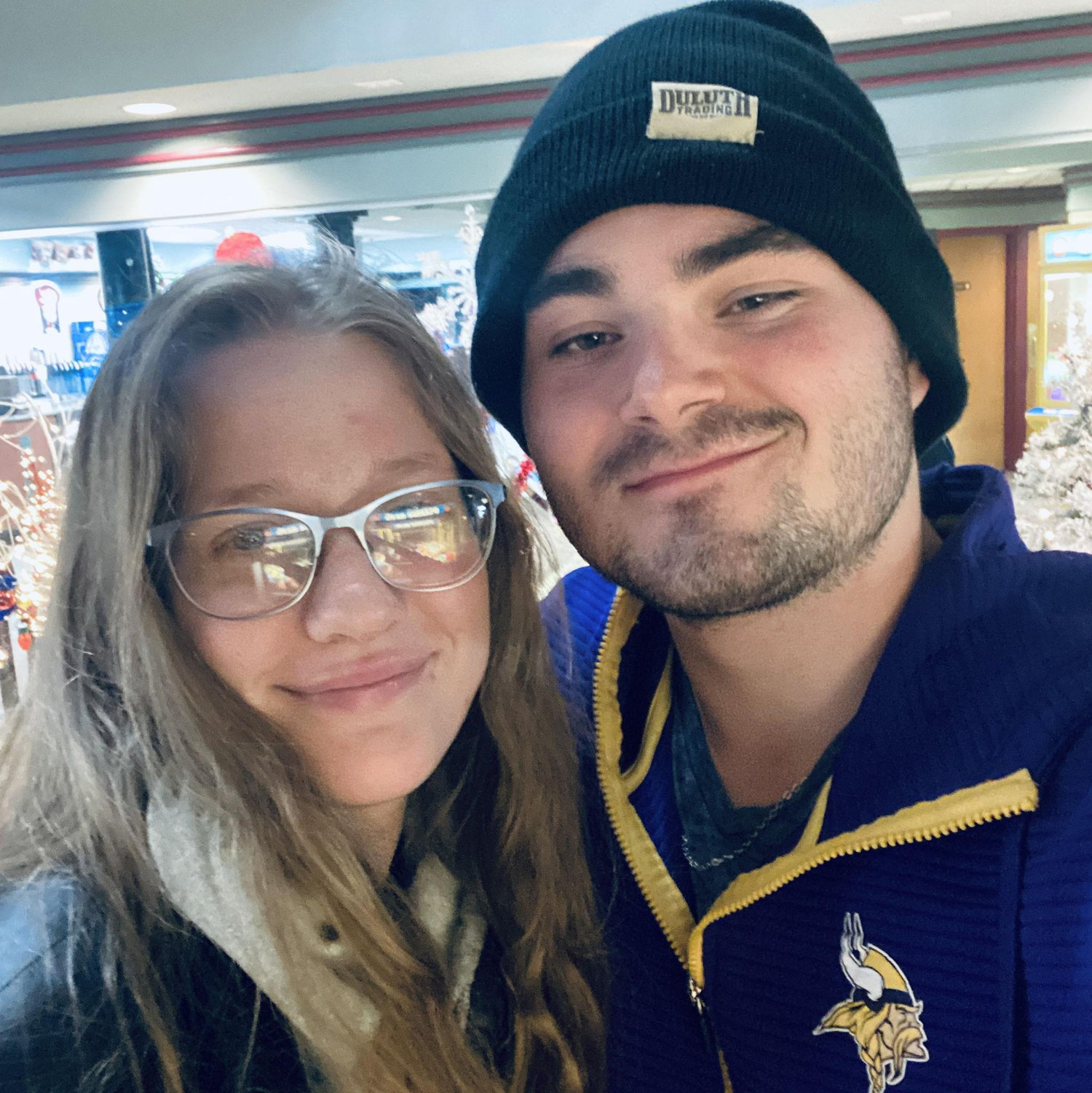 Our first pic together, we had been dating for 2 weeks.