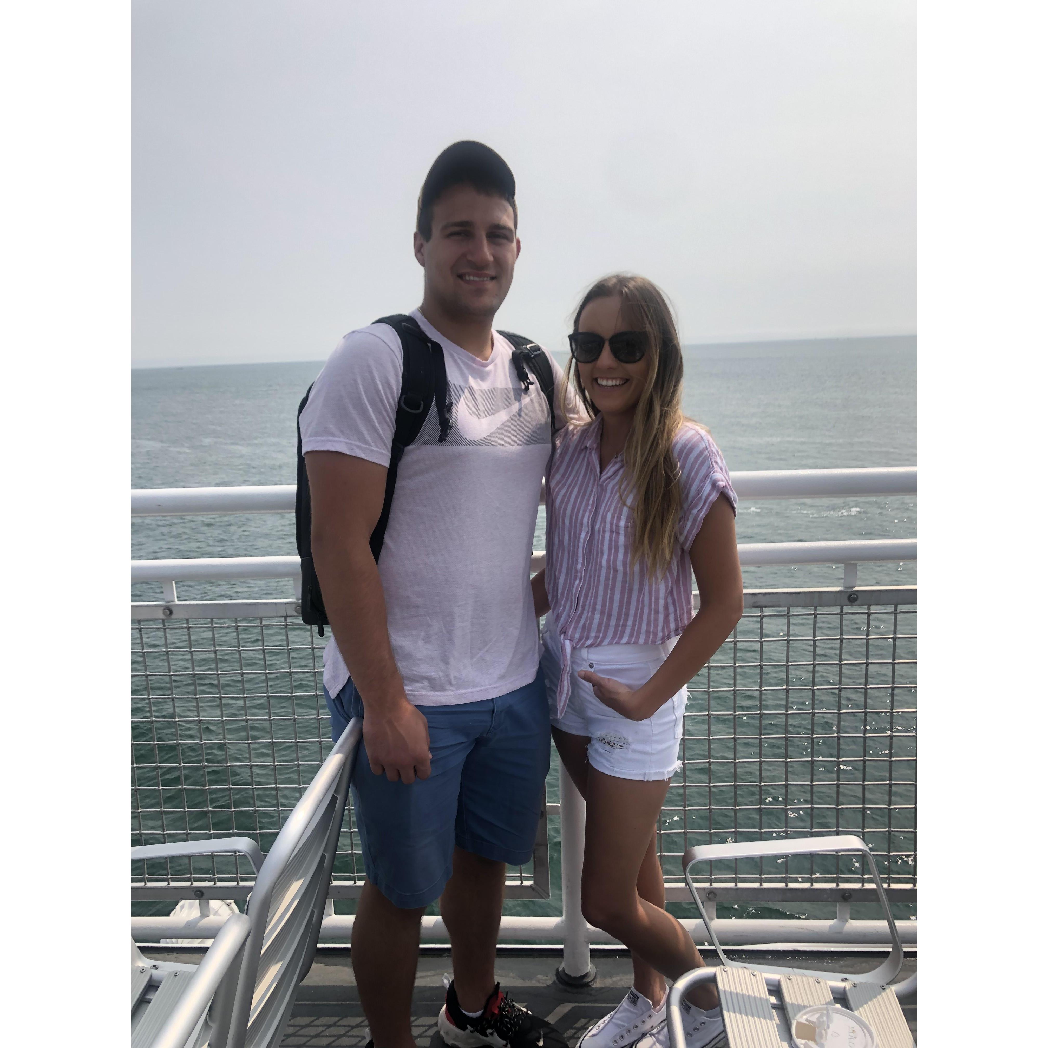 Getting off the ferry to Martha's Vineyard - Summer 2019
