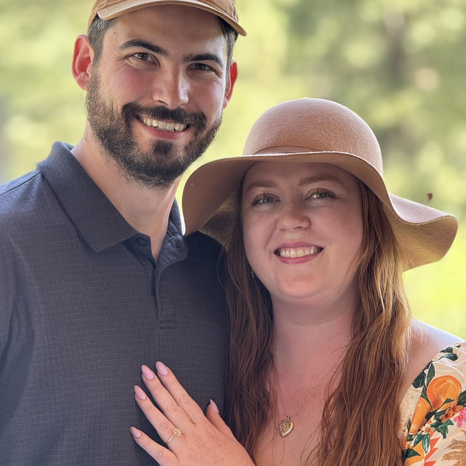 The newly engaged couple