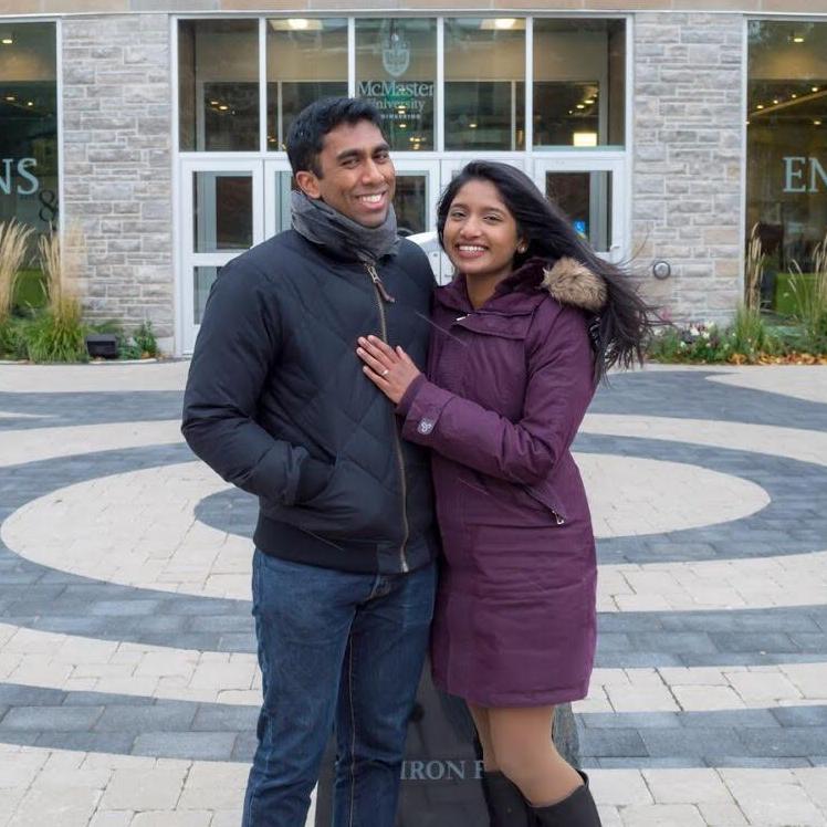 [2018] Post-engagement photos at McMaster, where it all started.