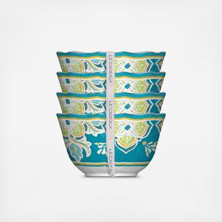 Tangerine Melamine Dessert Bowl, Set of 4