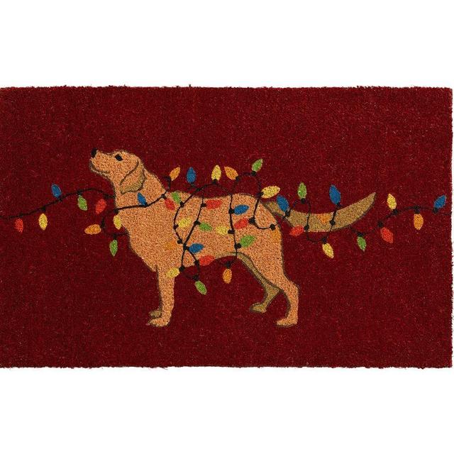 Dog with Lights Doormat, 22 x 36", Multi