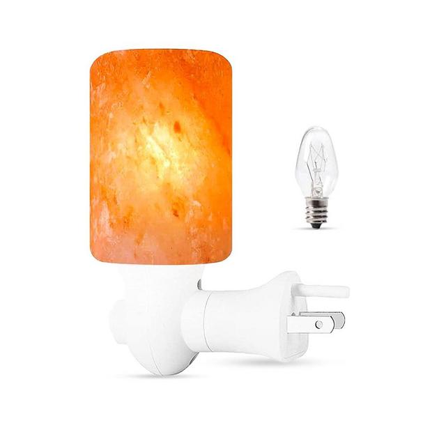 NEXTGRADE 100% Authentic Himalayan Salt Lamp - Hand Carved Natural Pink Crystal Rock Salt from The Himalayas, ETL Listed 360 Rotatable Wall Plug, for Room & Meditation Decor; 1 Extra Bulb