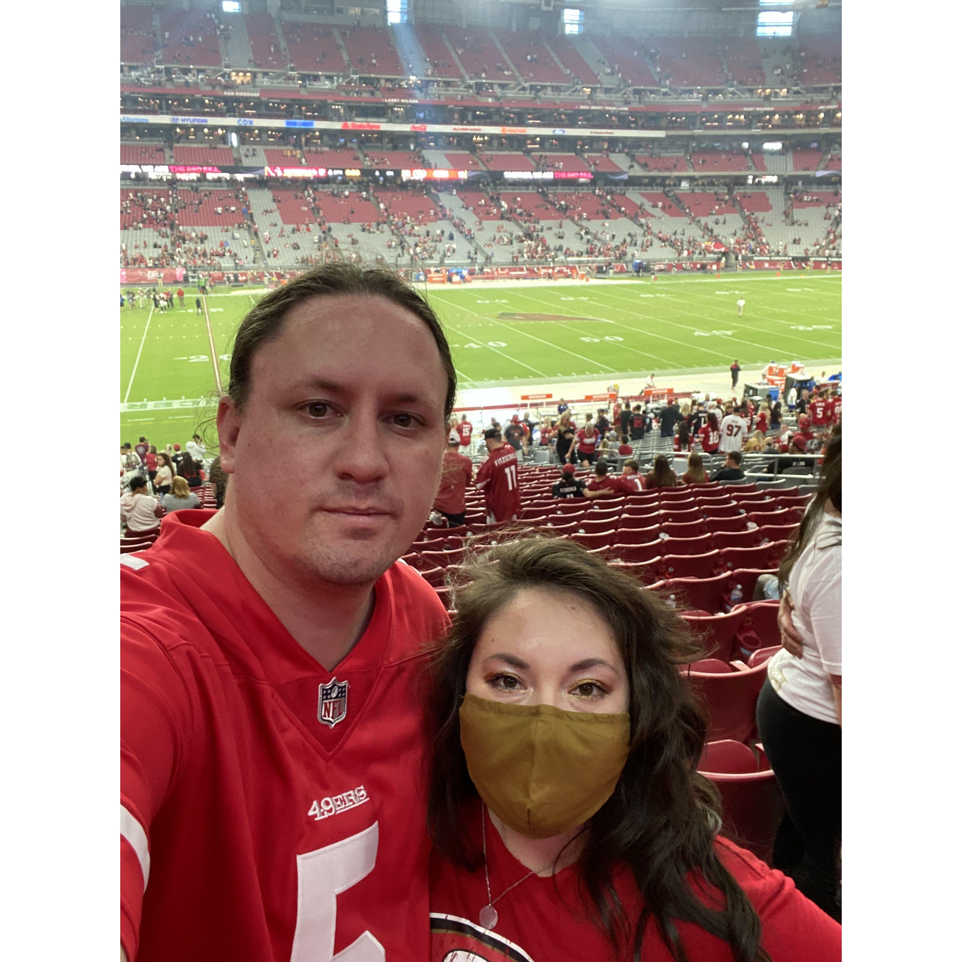 Our First 49ers game together Arizona 2021