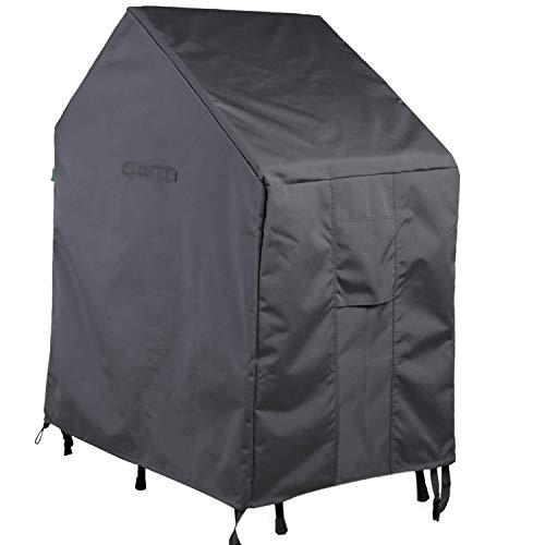 Stackable Chairs Cover | All Weather Outdoor Patio Furniture Cover | Air Vents | Waterproof | Dustproof/Windproof/Rip/Fade Resistant Fabric | Secure Fit with Buckel/Draw Cord Locking System |