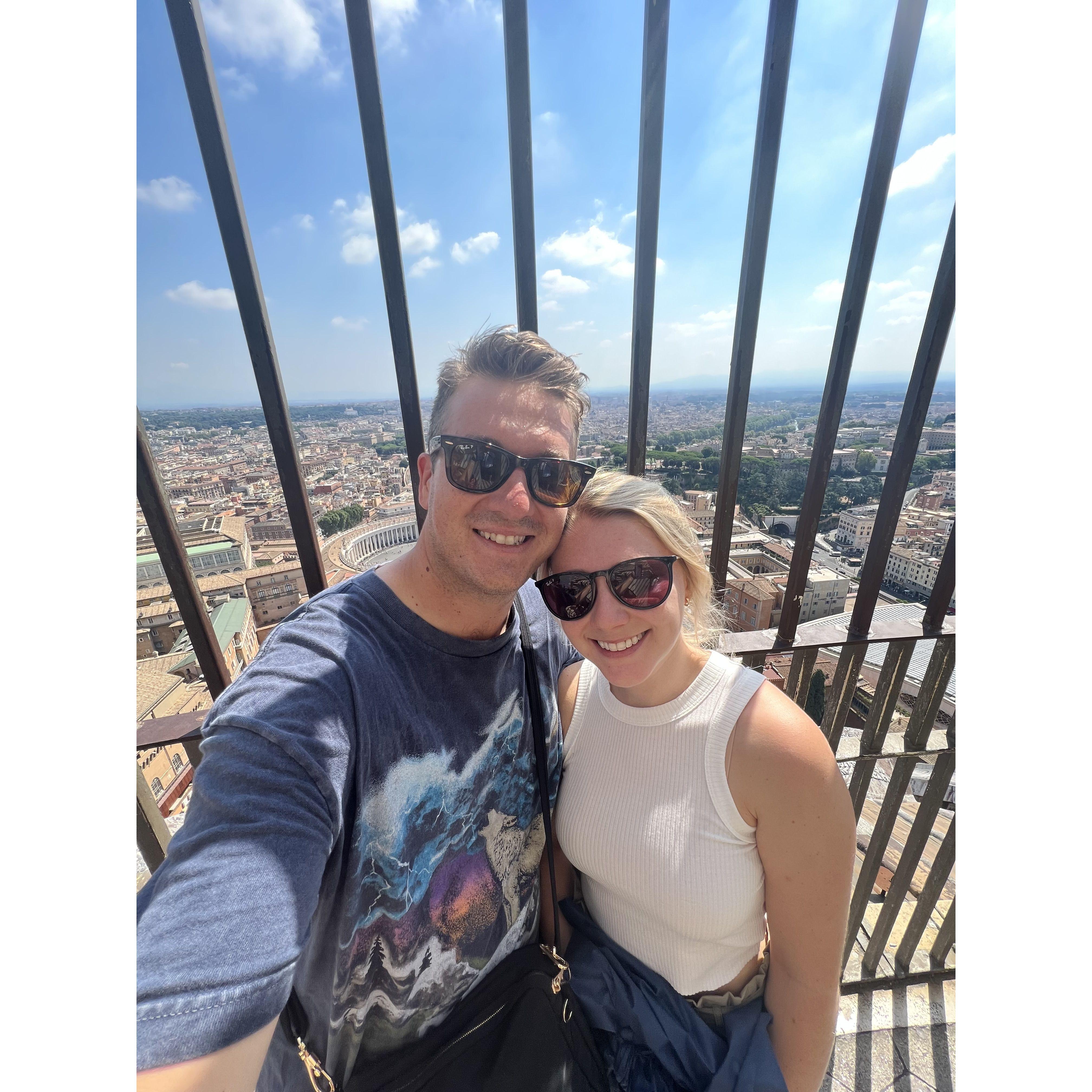 climbed the stairs to the top of st. peter's basilica!