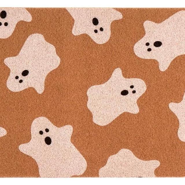 Boo Ghosts Halloween Door Mat Halloween Welcome Doormat Fall Door Mat for Entryway Front Indoor Outdoors Thanksgiving Entrance Mats (Ghosts White)