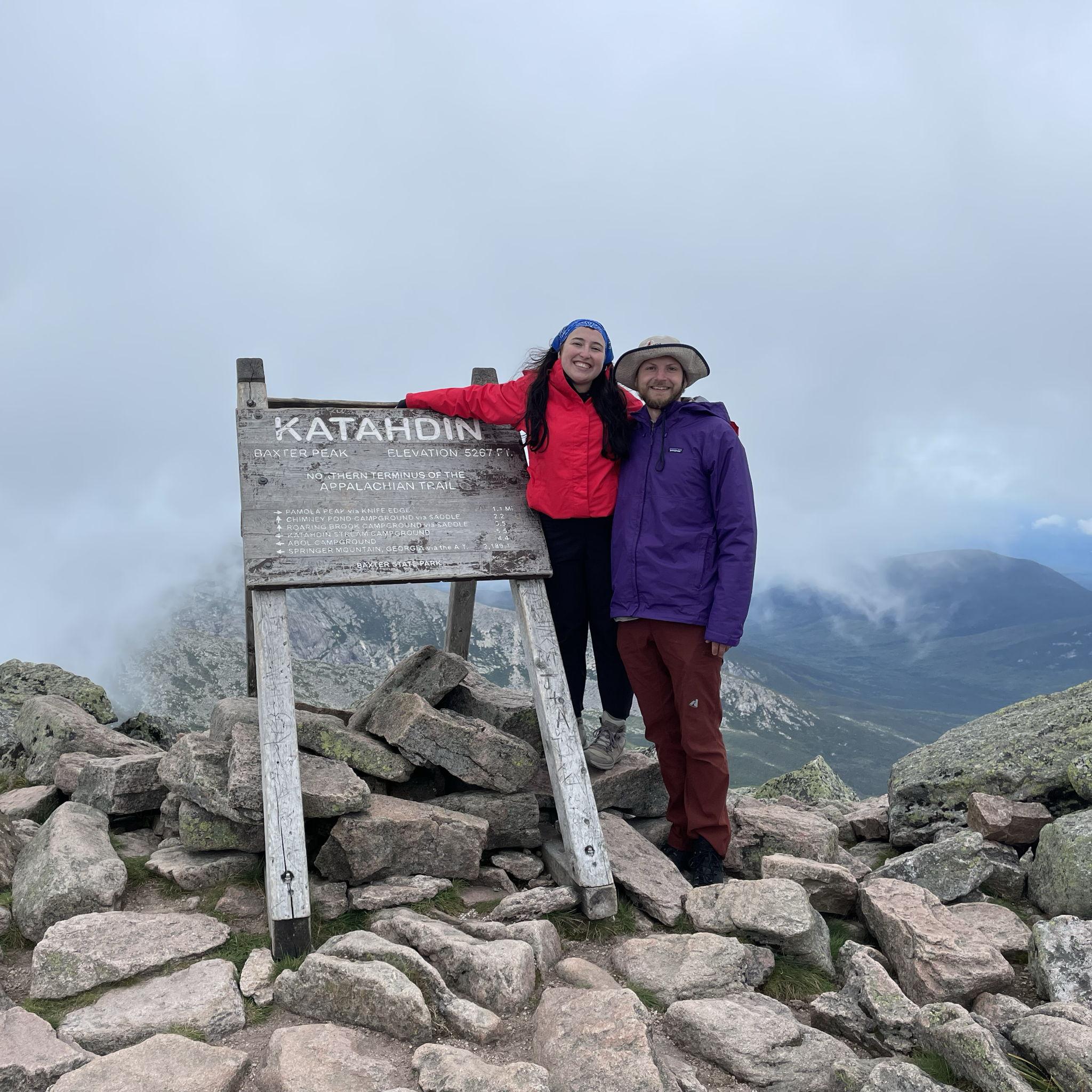 Gabe & Alyssa at the summit of Mt Katahdin, Maine. It's the highest peak in the state!
September 2021