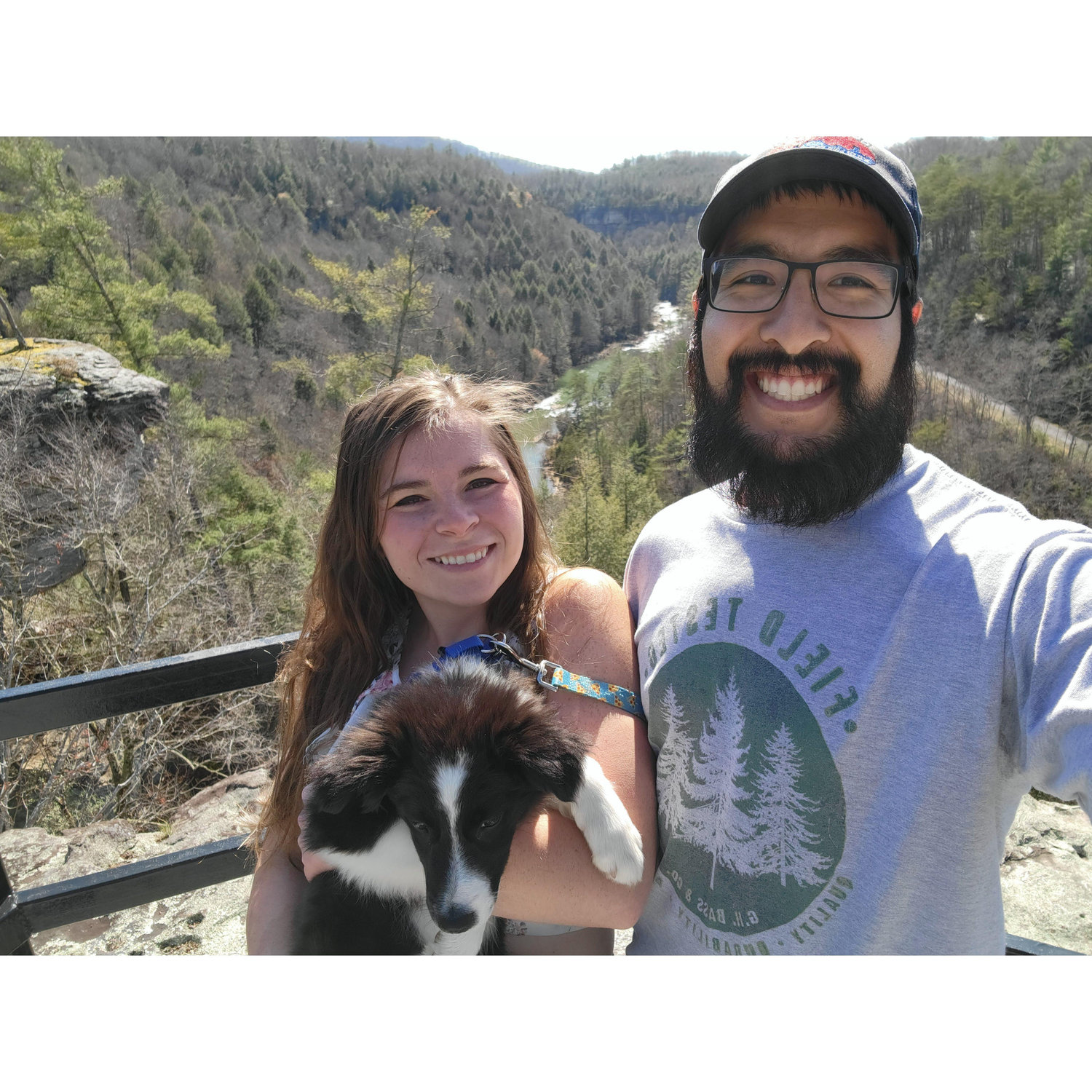 Family portrait at Obed Wild and Scenic River.