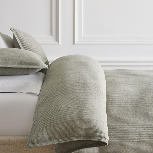 Jersey Linear Full/Queen Duvet, Vetiver Green