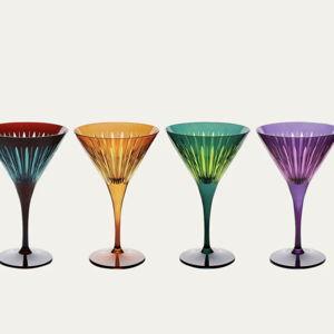 Prism Martini Glasses, Set of 4
