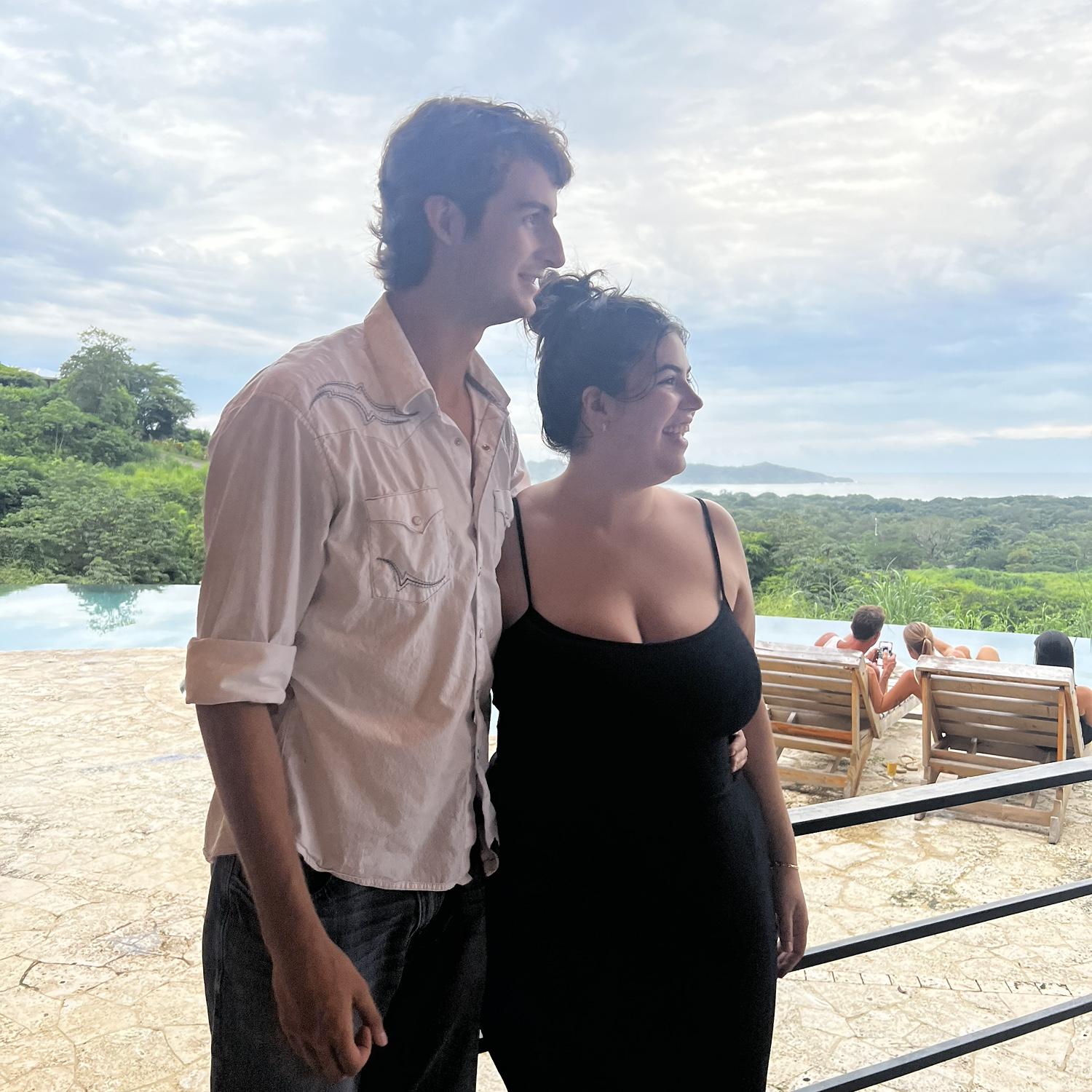 We are actually getting asked if we were honeymooning when this photo was snapped. Now look at us!!