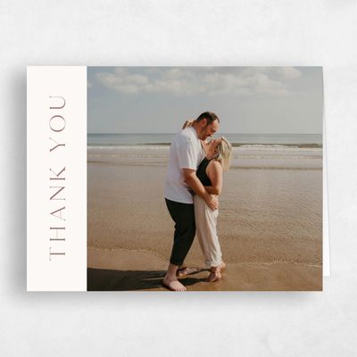 Chestnut, Brown Wedding Thank You - Classic Chapel Photo