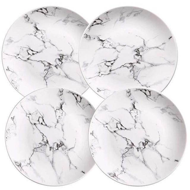 Coffeezone Marble Design Porcelain Dinner Accent Plates
