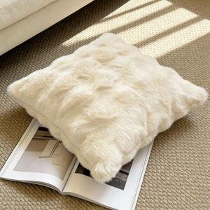GARITIN 18x18 Inch Faux Fur Throw Pillow, Christmas Decorative Pillow for Couch Bed Living Room Home Decor