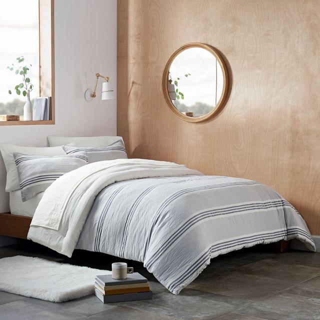 UGG® Devon 3-Piece Reversible Full/Queen Comforter Set in Navy Stripe