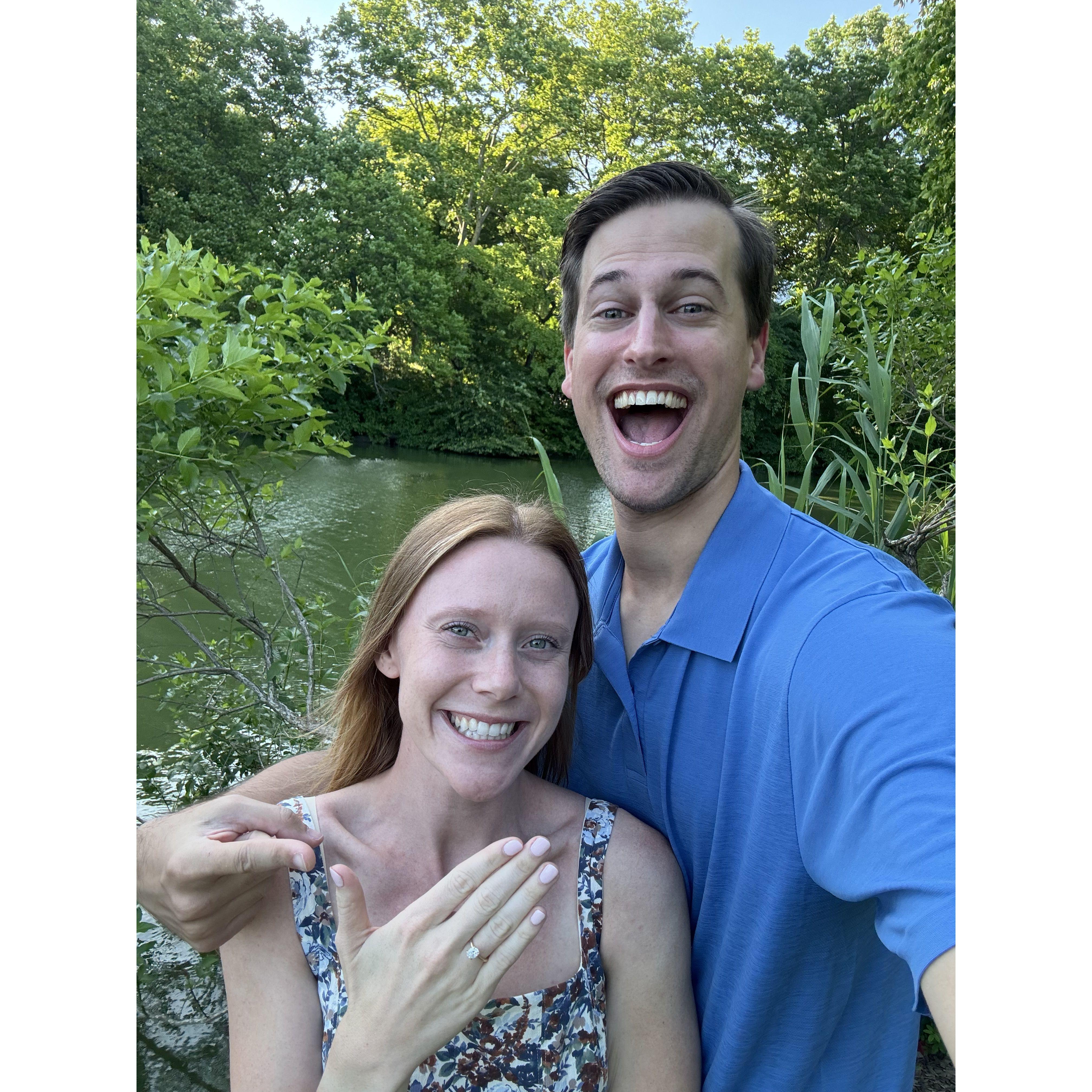 Engaged in Central Park, NYC