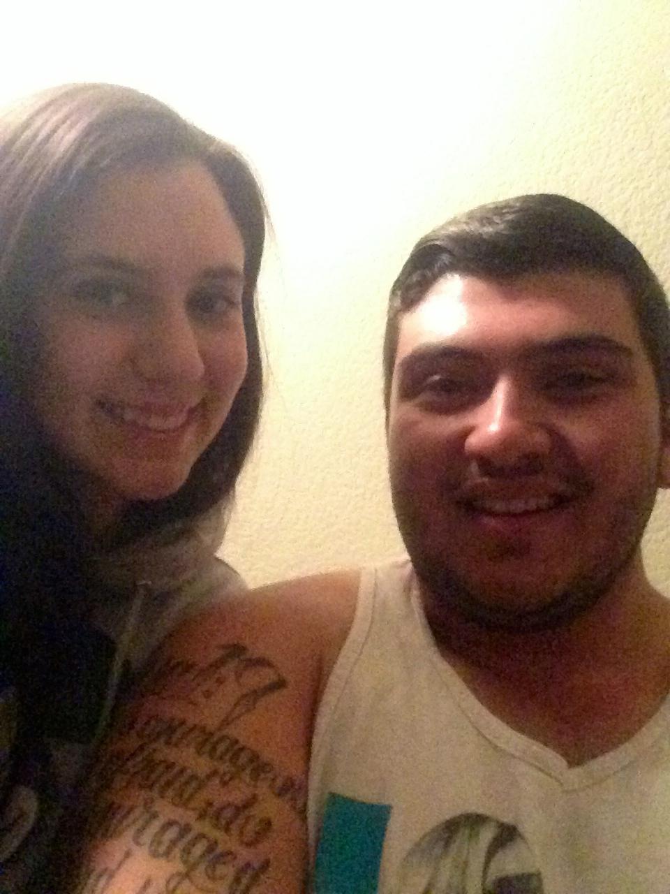 Our first photo together, before we were dating!
April 12, 2014.