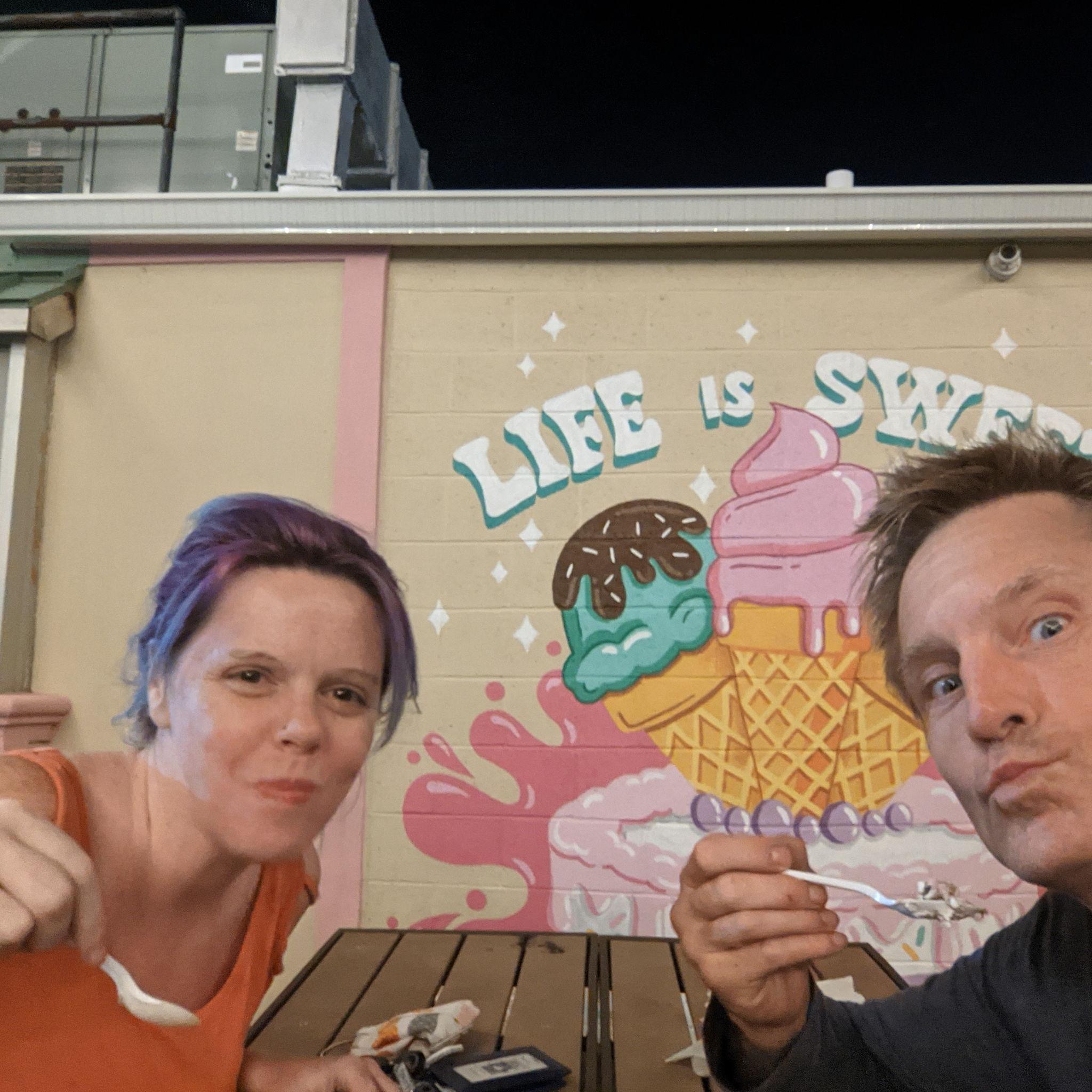 Our favorite treat together.  August 2021