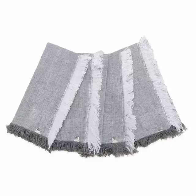 Bee & Willow™ Fringed Napkins in Grey (Set of 4)