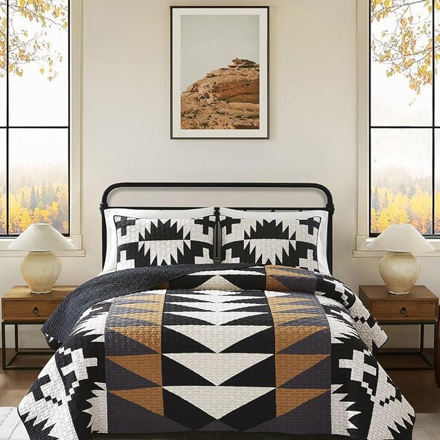 PENDLETON Spider Rock Cotton Quilt Set - All-Season, 100% Cotton Quilt with Coordinating Shams, Durable and Machine Washable, Available in Full/Queen, and King Sizes for Ultimate Comfort and Style