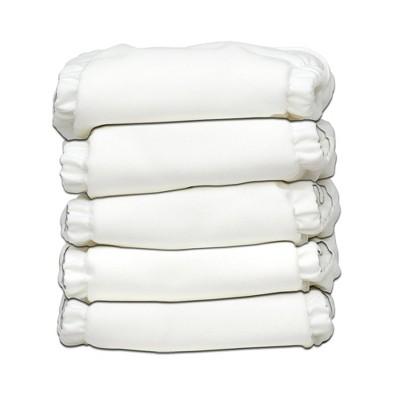 Charlie Banana 5pk Reusable All-In-One Cloth Diapers - White