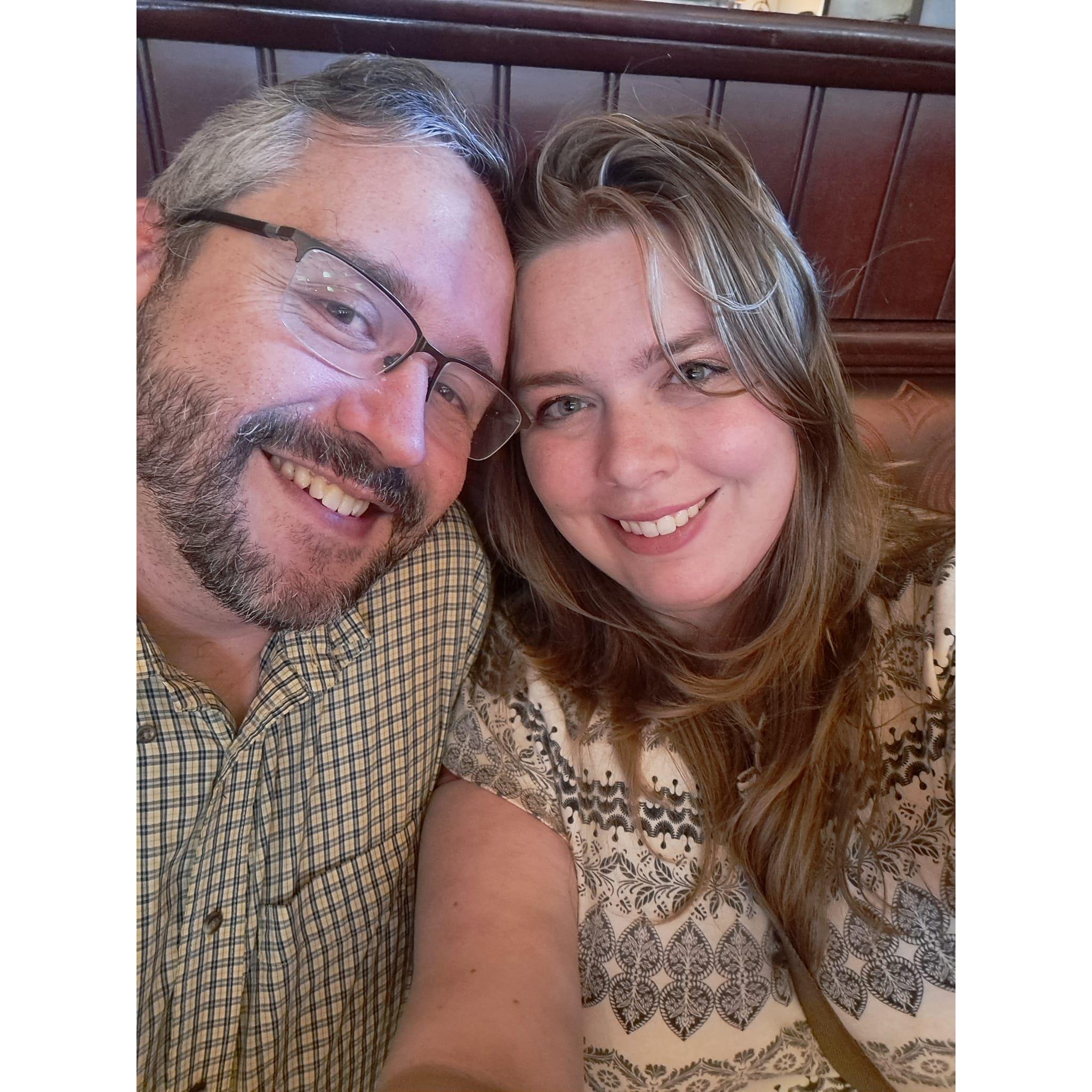 Our third anniversary date to Cheesecake Factory in Indianapolis, IN