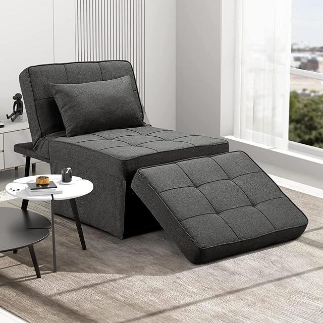 Diophros Sofa Bed, Convertible Chair 4 in 1 Multi-Function Modern Folding Ottoman Guest Bed with Adjustable Sleeper for Small Room Apartment