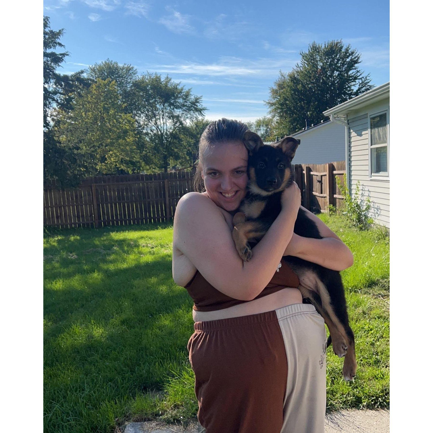 First outside time with Bailey