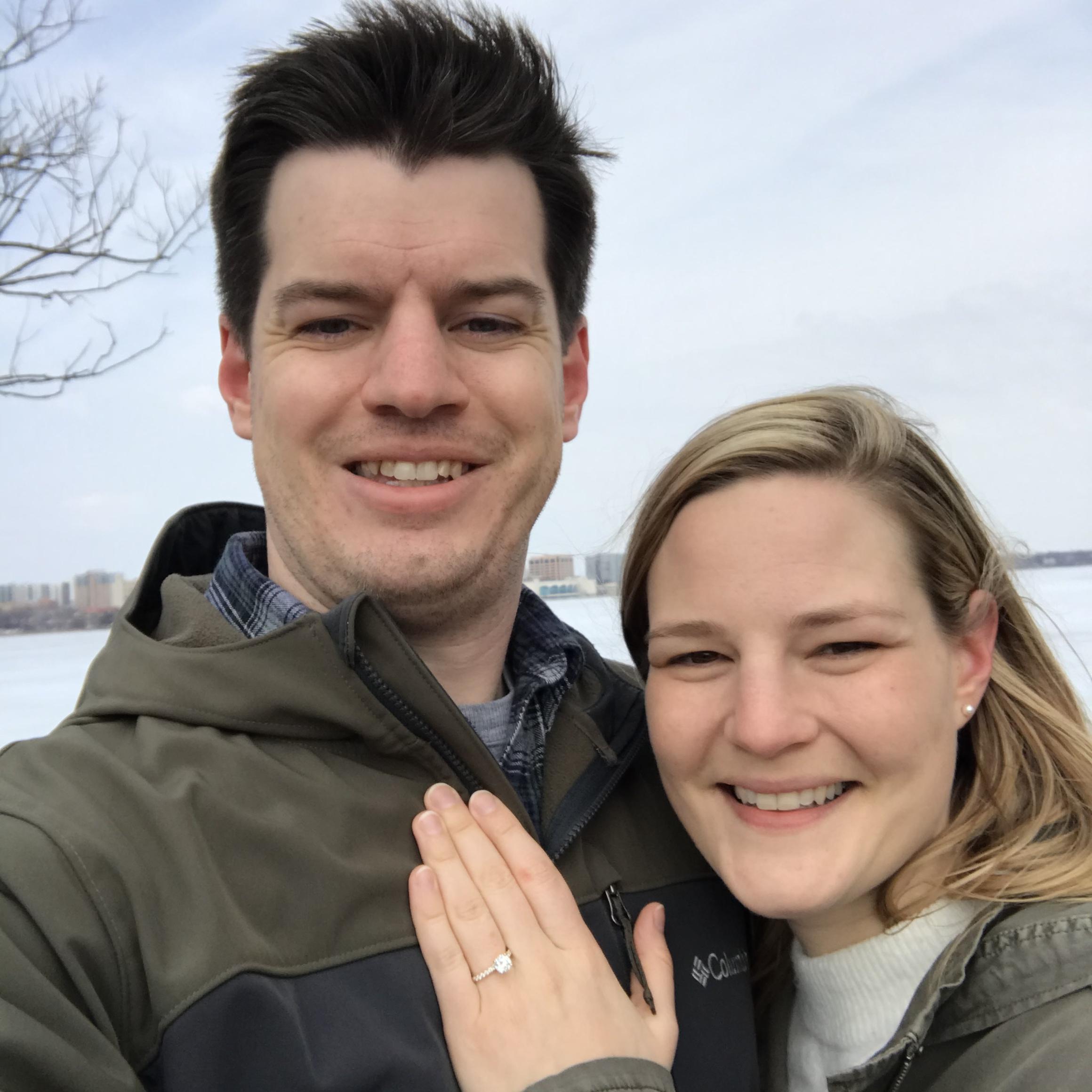The day after our engagement taking the perfect pic for the gram!