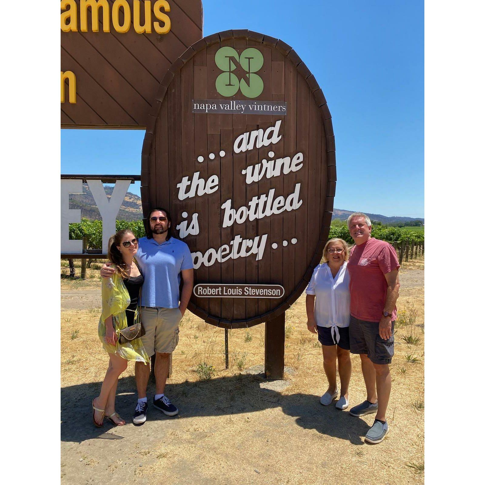 Napa with Travis' family 2021